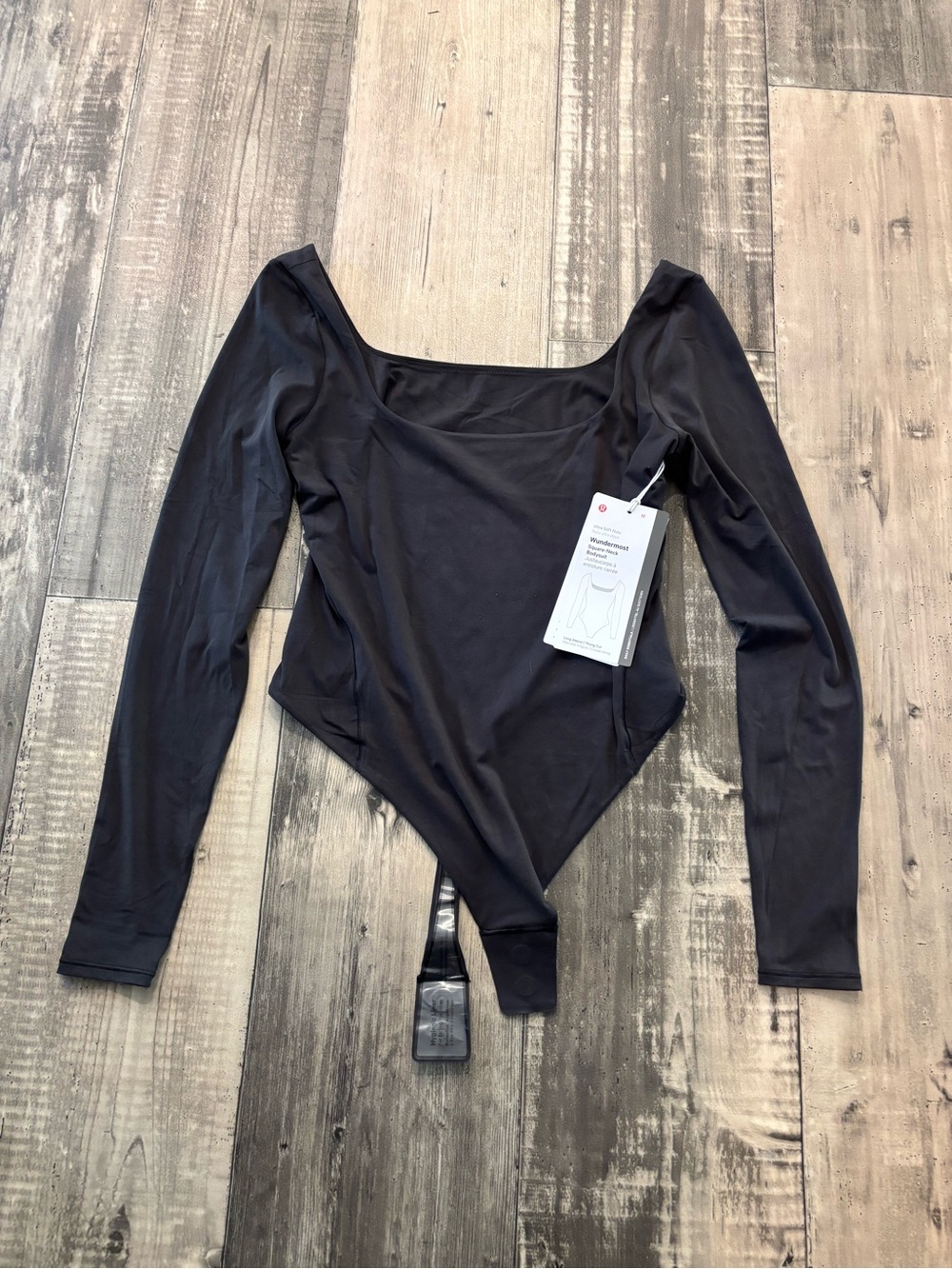 lululemon athletica Long Sleeve Square Neck Bodysuit - Black